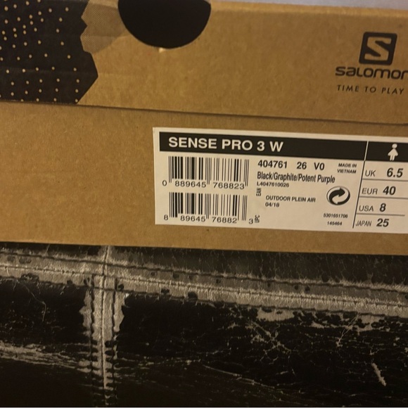 Salomon Trail Running  Sense Pro 3 W Shoes in Black and Purple - Picture 2 of 4